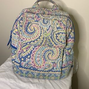Vera Bradley Multicolored Blue Paisley Backpack